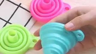 Silicone Colander Mini Foldable Funnels Hopper
