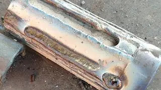 Enchimento de bucha feito com Er 7018 2,5 mm