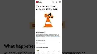your channel is not currently able to earn #motivation #channel #monetization #demonetize #utube