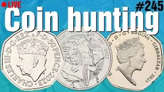 50p Coin Hunting and Coin Auction - Live #245