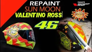 HOW TO PAINT HELMET SUN MOON ROSSI 46 | KYT TT COURSE