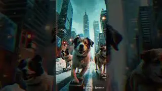 Skater Pup Takes Over the City! 🐶🛹 #animalart #artificialintelligence #animalintelligence