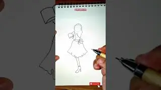 How to draw the girl reading a book✨❤️#shorts #drawing #art #youtubeshorts