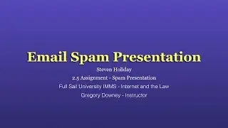 Internet and the Law | 2.5 Assignment - Spam