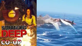 Megalodon Is Hunting Us.. | Megalodon Boss Fight - Stranded Deep Split Screen Co-op Part 13