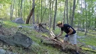 Cutting in a berm with Rogue Hoe 70HR (Time Lapse)