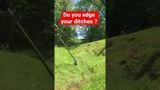 Edging A Ditch #short #shorts #edging #stringtrimmer #weedeating