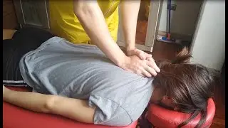 Chiropractic Adjustment for Athlete Swimmer Gabriela Ccolca, relaxing her body ;)