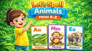 Teaching Kids How to Spell Animal Names | Learn How to Spell Words | Animals Spelling for Grade 1