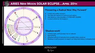(April 20th to May 19th) The Aries New Moon (SOLAR ECLIPSE) cycle