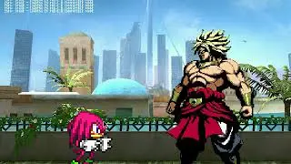 Super Knuckles Vs Broly Mugen (Literally The Best Comeback In This Game)
