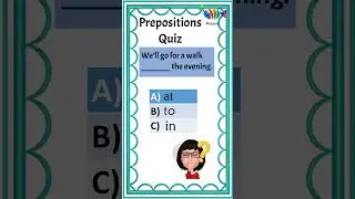 Preposition quiz | English grammar practice test | Choose the correct option | grammar quiz #shorts