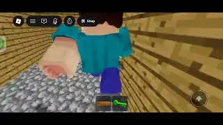 Stuck in the maze but in Minecraft bubble playing in Roblox
