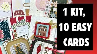 Create 10 EASY Christmas Cards From One Kit w/ Card Sketches