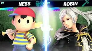 Super Smash Bros Ultimate Amiibo Fights Ness vs the World EX vs Robin