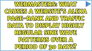 What causes a website's alexa page-rank and traffic data to display highly regular sine wave...