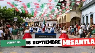 Desfile del 16 de Septiembre 2024 en Parque Morelos de  Misantla Veracruz