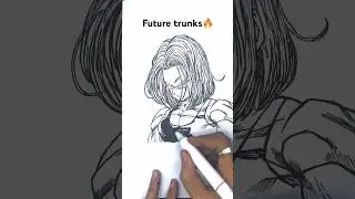 how to draw future trunks 🔥 #goku #anime  #art   #drawing