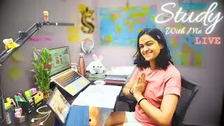 🌻12 HOUR LIVE🔴STUDY WITH ME📖 ||  POMODORO 50/10 || RAIN SOUND🎵