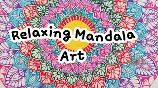 Relaxing Mandala Art || Hand coloring