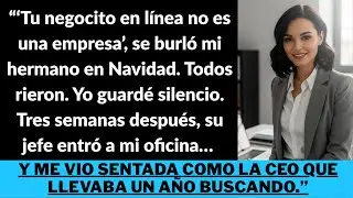 Mi hermano se burló de mi “negocito en línea”… hasta que su jefe entró a mi oficina