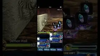 FFBE big daddy Auron destroys a face wall
