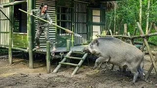 FULL VIDEO: Heart Racing Moment &ndash; Jungle Girl Desperately Throws Spear To Protect Home