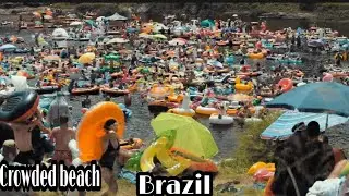 Crowded beach in Rio De JAneiro, Brazil Time-lapse #crowded #beach