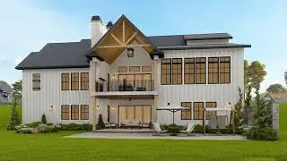3-6 Bedroom Rustic Modern Farmhouse Plan with Scullery
