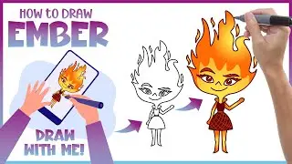 How to Draw Ember Easy 🔥 From The Movie Elemental