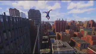 Spider-Man Swinging Through The City With Music
