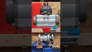 Air Torque Actuated Pekos Ball Valve 😎 #valve #actuatedvalve #engineering #technology #maintenance