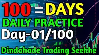 Day-01 / Hundred Days Challenge Share Market Chart Practice Daily / Dindahade Trading #trading