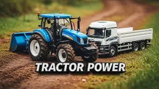 🚜 DIY Miniature Bridge Construction: Tata Truck & Tractor Rescue from Mud! 🏗️
