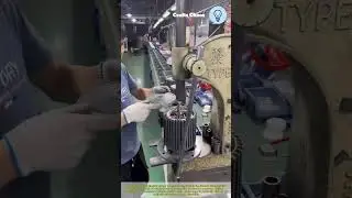 Electric Motor manufacturing inside the factory: motor assembles single phase motor