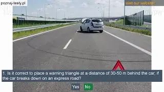 Is it correct to place a warning triangle at a distance of 30-50 m behind the car, if the car breaks