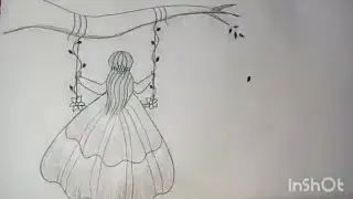 Swing girl drawing..