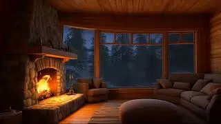 Strong Wind Outside a Cozy Cabin  | Relaxing Wind Sounds for Deep Sleep