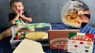 Kids Pretend Play Pizza And Oven | Unboxing And Toy Review | Melissa & Doug Pizza Toy Unboxing