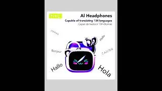 HTC NE32 Bluetooth V6.0 AI Earphones LCD Touch screen OWS Ear Clip Wireless headphones Translator...