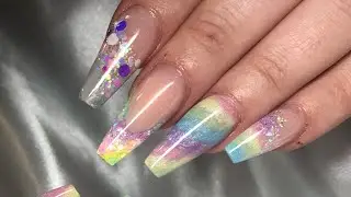 Pastel Rainbow Unicorn Nails | Acrylic Nails