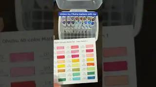 Unbox my @ohuhuart_official  markers with me #markers #ohuhumarkers #swatches #coloring #ohuhuart