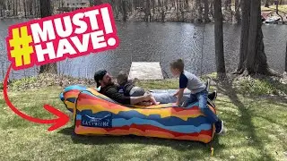 No Pump? No Problem! CHILLBO Lazy Bone Inflatable Couch Sets Up in Seconds