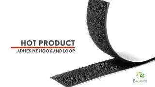 Adhesive hook and loop fastener tape