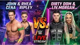 JOHN CENA & RHEA RIPLEY vs DIRTY DOM & LIV MORGAN! |WWE 2K25 #verticallive #wwe2k25 #shorts