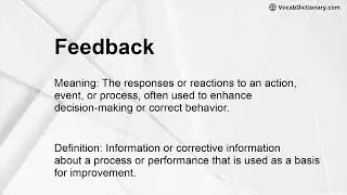 Feedback Meaning