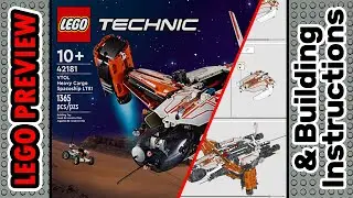 PREVIEW: 42181, LEGO Technic, VTOL Heavy Cargo Spaceship LT81​ & Building Instructions! LEGO 2024