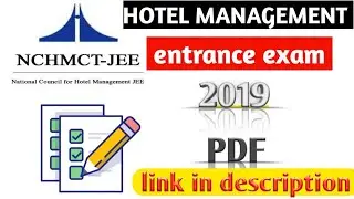 hotel Management entrance exam paper pdf