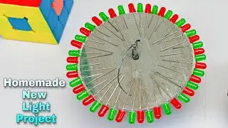 How to make new electronic project|Awesome Light Project using DC Motor