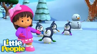 Little People | Meet the Penguin Family! 🐧 | Educational Cartoons | Little People Fisher Price